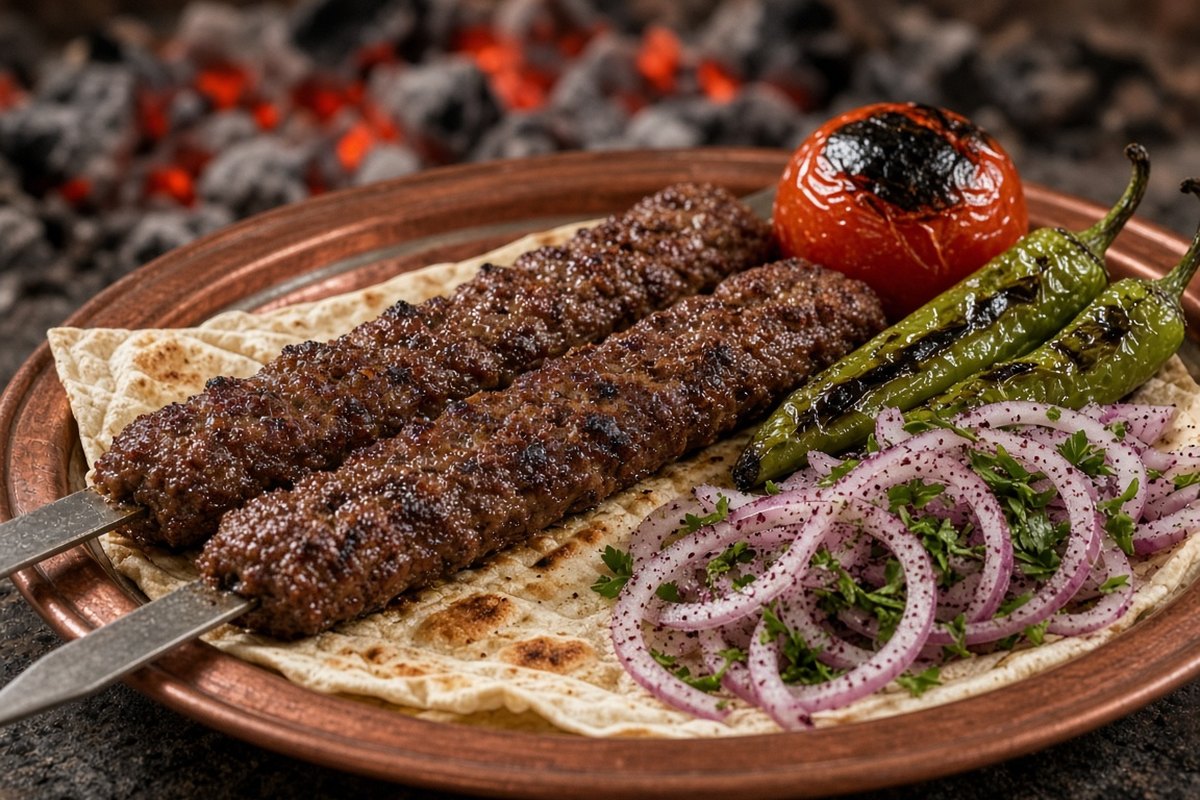 Adana Kebab (hand-minced lamb skewers)