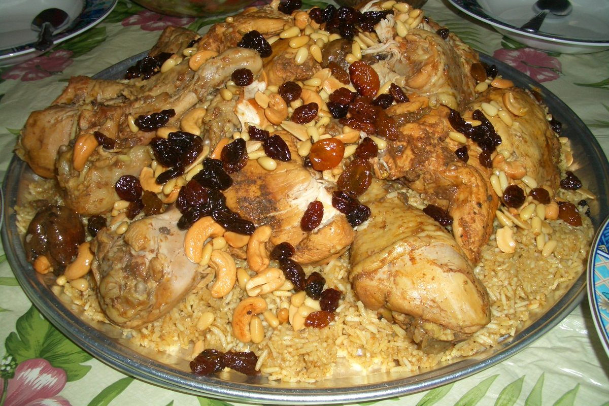 Saudi Chicken Kabsa (spiced rice with chicken)