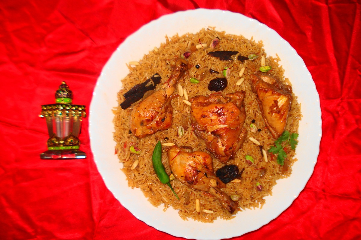 Kuwaiti Chicken Machboos (spiced rice with chicken)