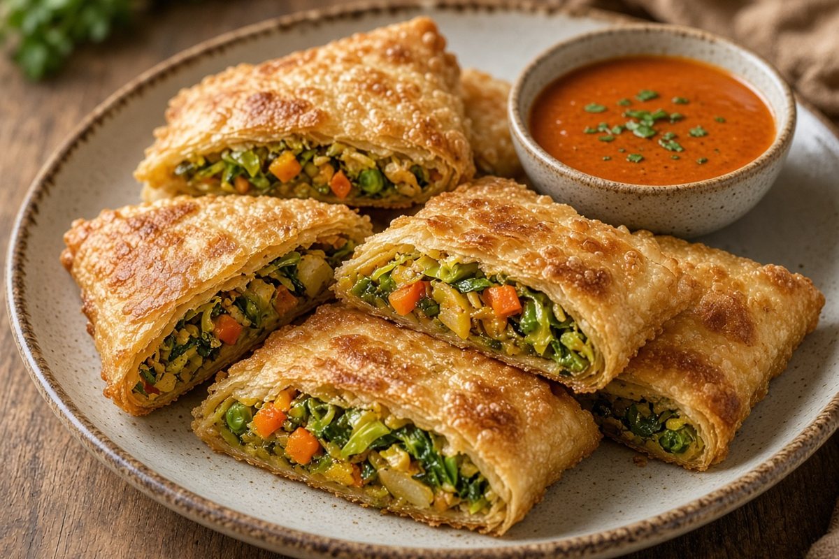 Vegetable Mutabbaq (stuffed bread)