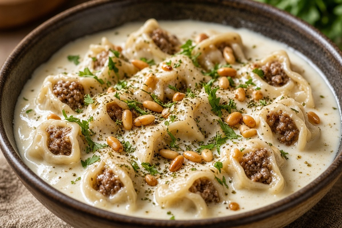 Shish Barak (dumplings in yogurt)